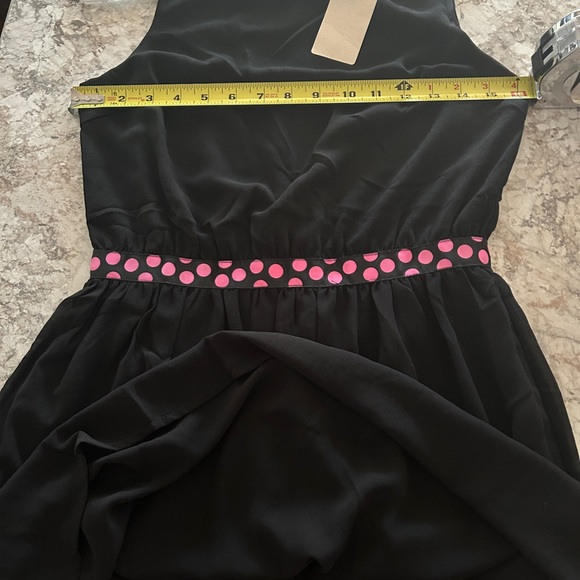 Doe & Rae Black Dress Polka Dot Waistband Small NWT - Picture 6 of 7